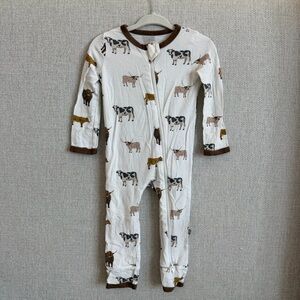 Kyte Baby Kids Farm Animal Zippered Romper